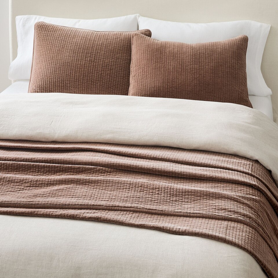 Washed Cotton Velvet Duvet Cover & Pillowcases